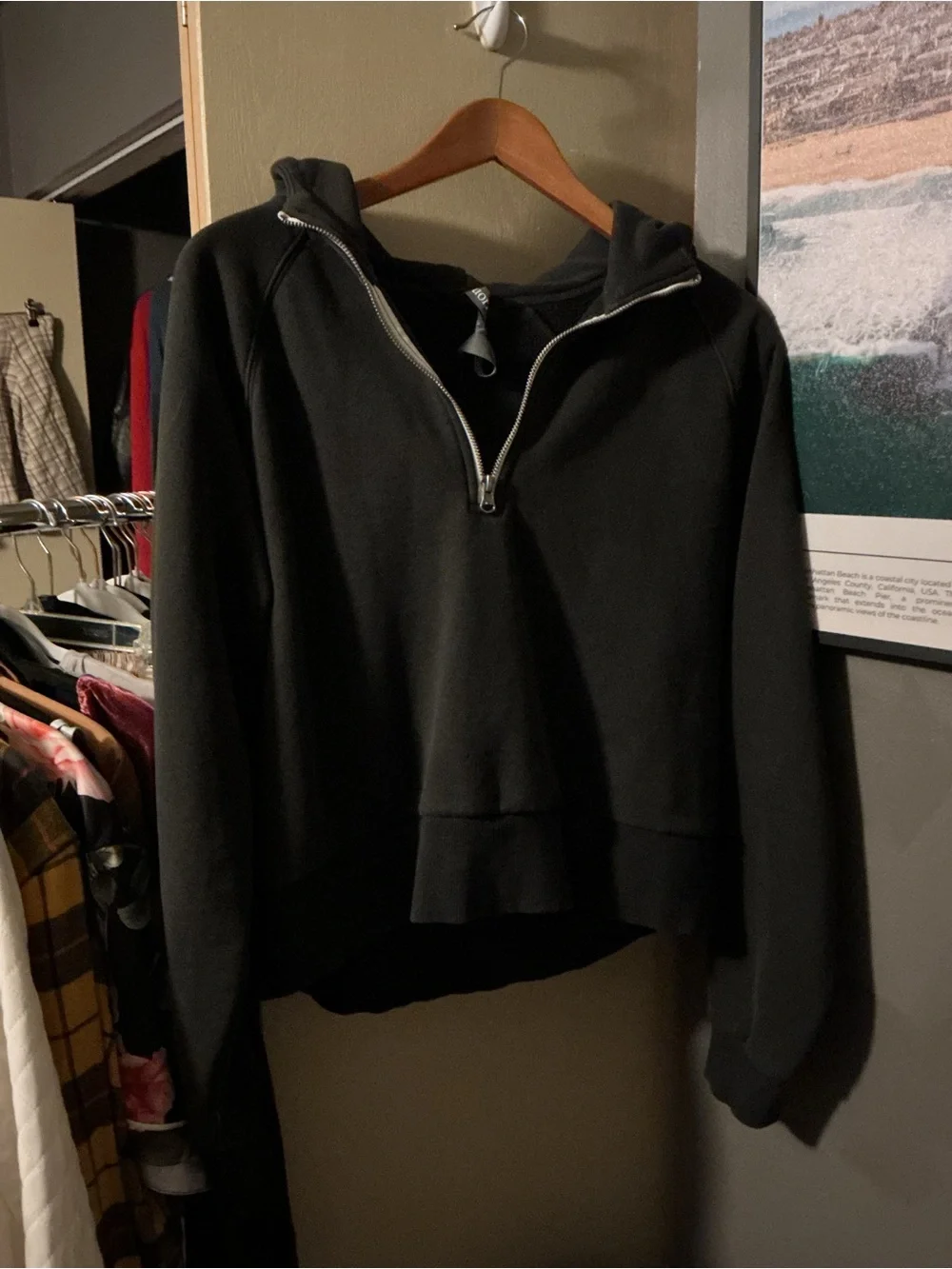 Vuori Black Half-Zip Hoodie